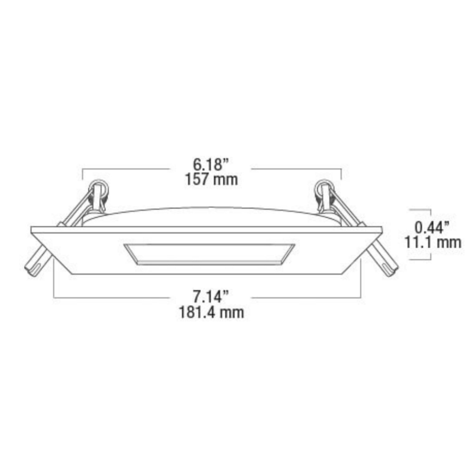 Lampara LED De Techo Cuadrada Atenuable 6" , Delgada 13W Blanca - Wattko